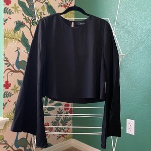 Black Dolman Sleeve Blouse